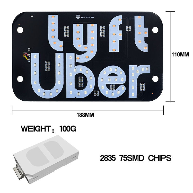 New UBER LYFT Indicator Light LED With Switch Cab Light Dome Light 5-6V Warning Light With USB - NOVADI