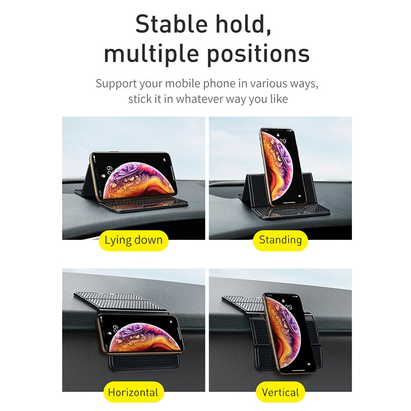 Baseus Car Phone Holder Universal Mobilephone Wall Desk Sticker Multi-Functional Nano Rubber Pad Car Mount Phone Support - NOVADI