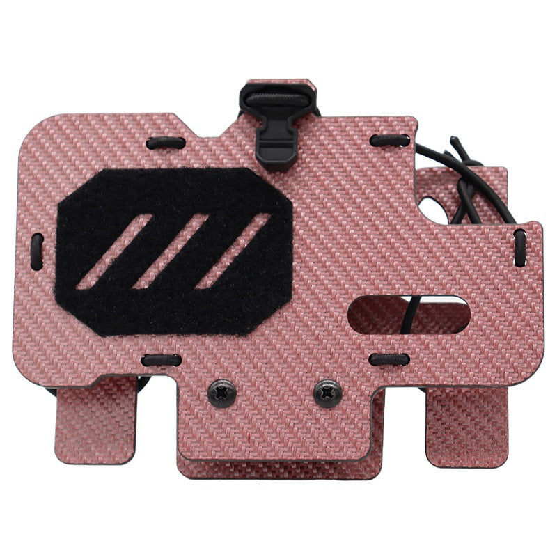 Tactical vest MOLLE system mounted carbon fiber tactical navigation board universal chest folding mobile phone carrier board