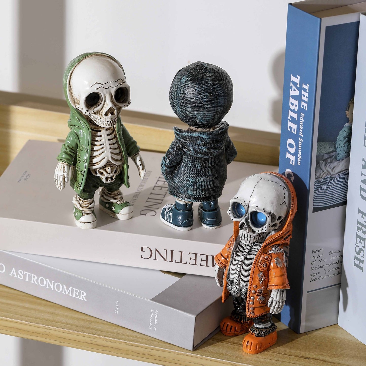 Halloween Decoration Skeleton Doll Resin Craft Decoration Home Bookshelf Art Creative Decoration