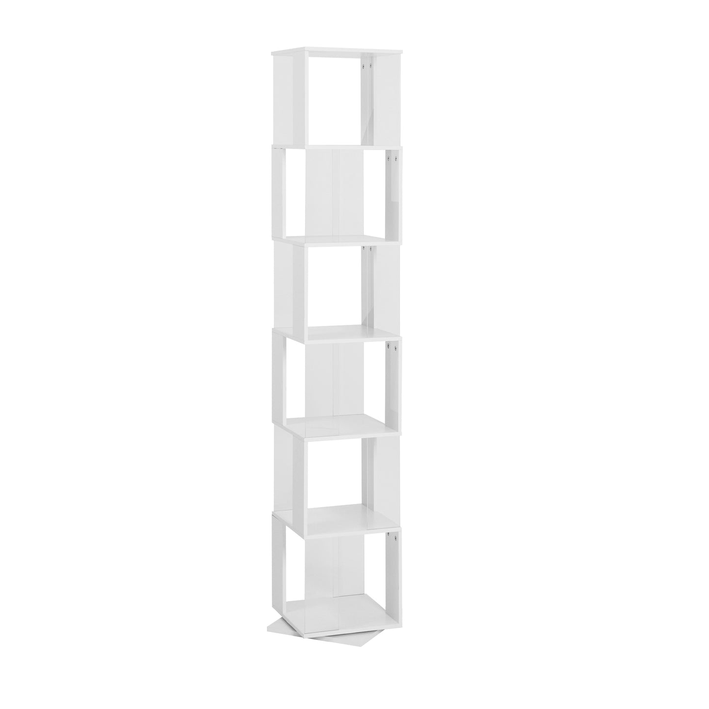 6-layer rotating acrylic board simple bookshelf, multi-functional creative bookshelf for students in the living room