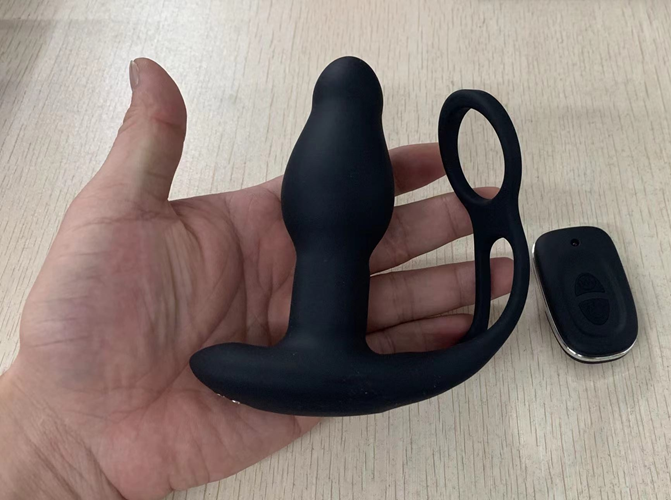 LEVETT Adult Sex Toys Anal Vibrator,Prostate Massager with Remote Control,Double Cock Ring Wearable Anal Plug,Butt Plug Vibrator