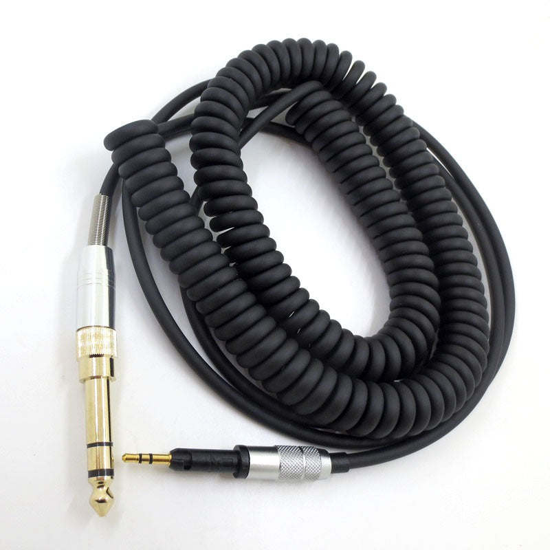 Suitable for Senhai HD6DJ HD8 HD7 HD598 head mounted headphone cable 6.35mm plug spring headphone cable