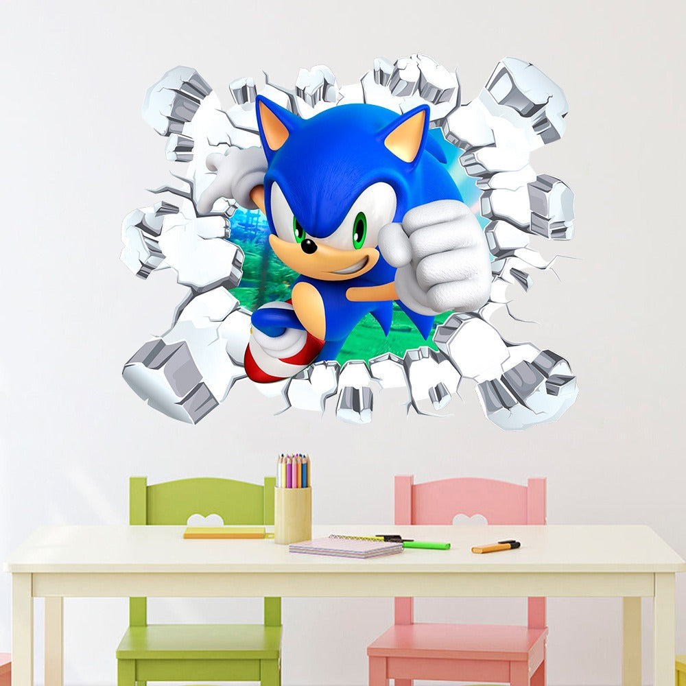 Sonic Stickers Cartoon Anime Super Mario Self Adhesive PVC Decoration Mario Stickers - NOVADI