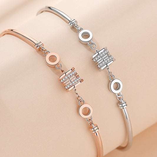 S925 small waist bracelet sterling silver niche design girlfriend rose gold bracelet light luxury gift jewelry