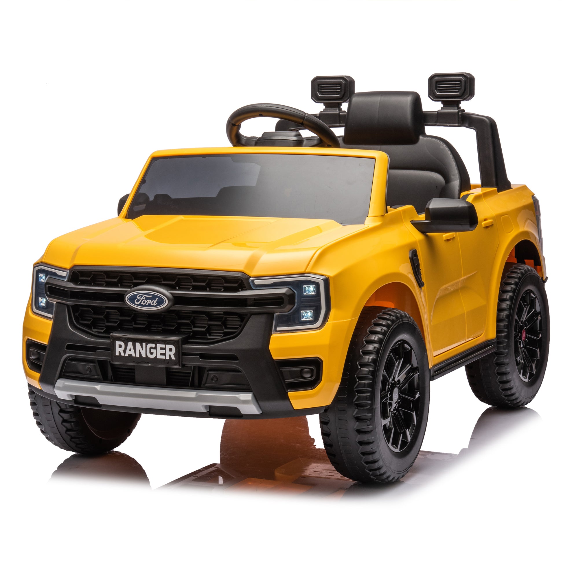 12V Kids Ride On Car W/Parents Remote Control,Licensed Ford Ranger,2WD,Rear wheel suspension,Low Start,Headlight,Horn,MP3,Blueto - NOVADI