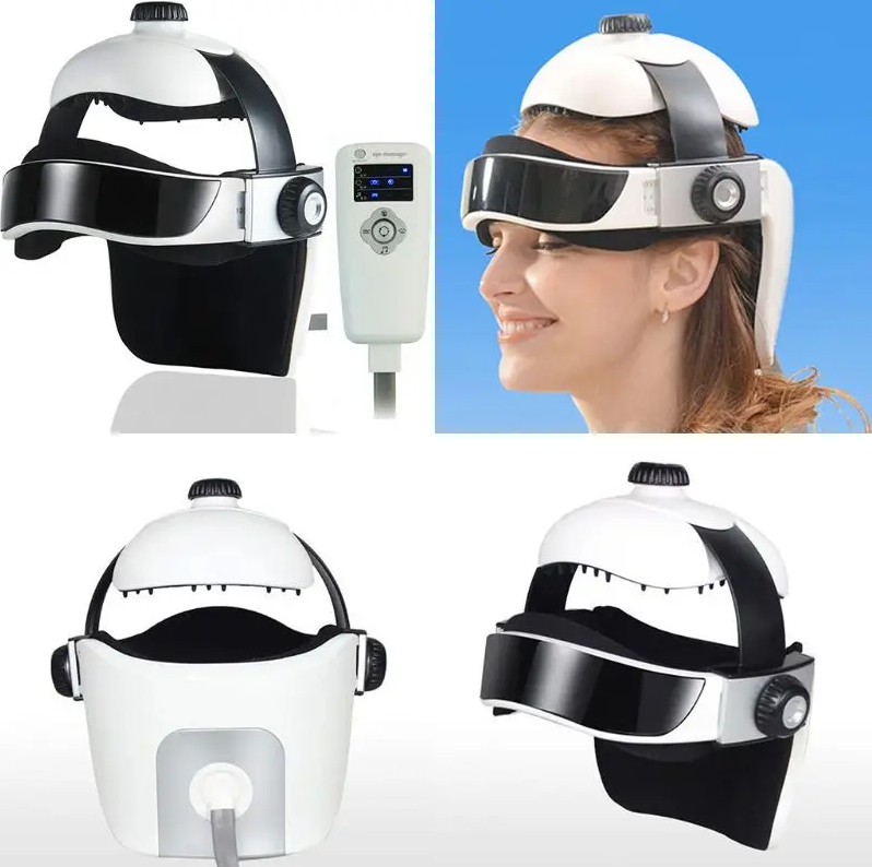 Automatic Air Pressure Head Massage Helmet Dual Vibrating Electric Head Massager Machine