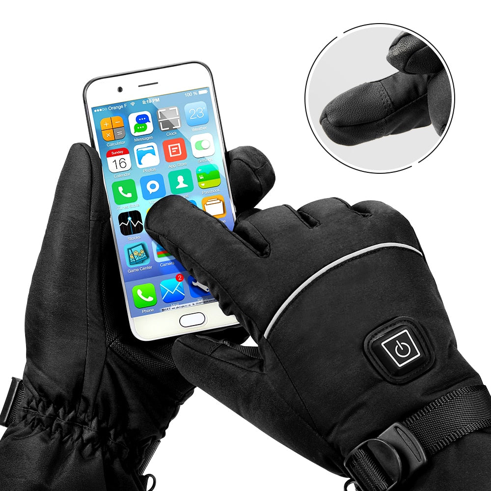 HEROBIKER Motorcycle Gloves Waterproof Heated Guantes Moto Touch Screen Battery Powered Motorbike Racing Riding Gloves Winter## - NOVADI