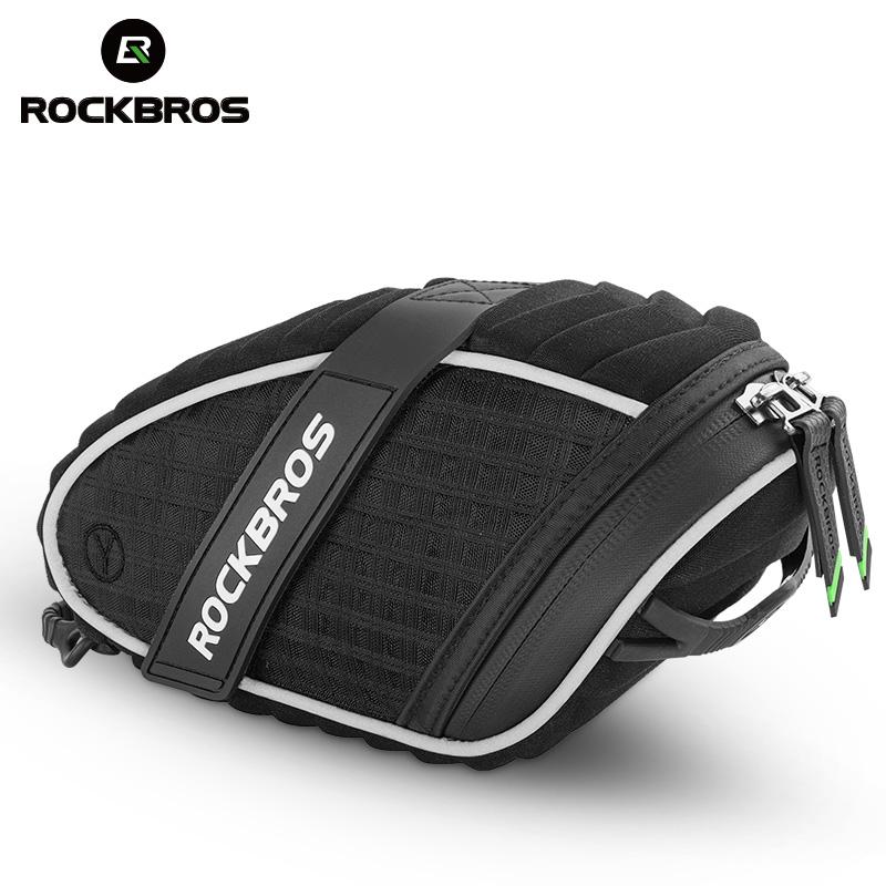 ROCKBROS Bicycle Bag 3D Shell Rainproof Saddle Reflective Bike  Shockproof Cycling Rear Seatpost  MTB Bike Accessories