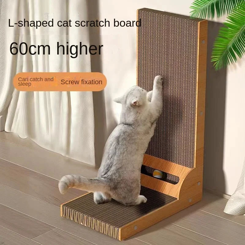 Furniture Cat Scratching Post L-shaped Cat scratch Board Wear-resistant Cat Scrapers Training Grinding Claw ToysCat Scratcher - NOVADI