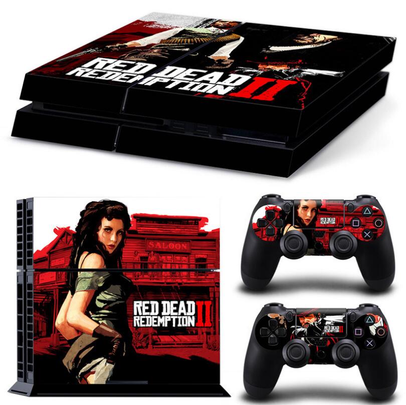 Red Dead: Redemption II PS4 Skin Console & Controller Decal Stickers for Sony PlayStation 4 Console and Two Controller - NOVADI