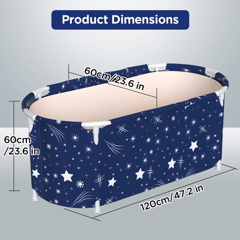 120CM Bathtubs Folding Bath Bucket Thicken Shower Barrel Adult IceTub Baby Swimming Pool Insulation Family Bathroom SPA Tub - NOVADI