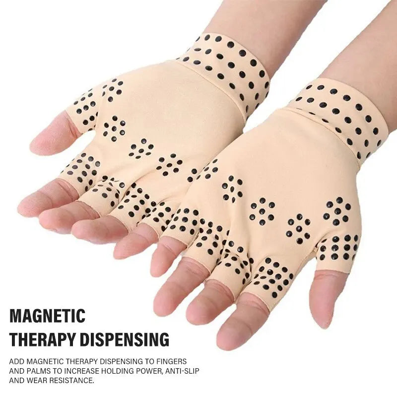 1 Pair Magnetic Therapy Gloves Wrist Support Arthritis Pain Relief Heal Joints Braces Supports Health Sport Care Hand Massager