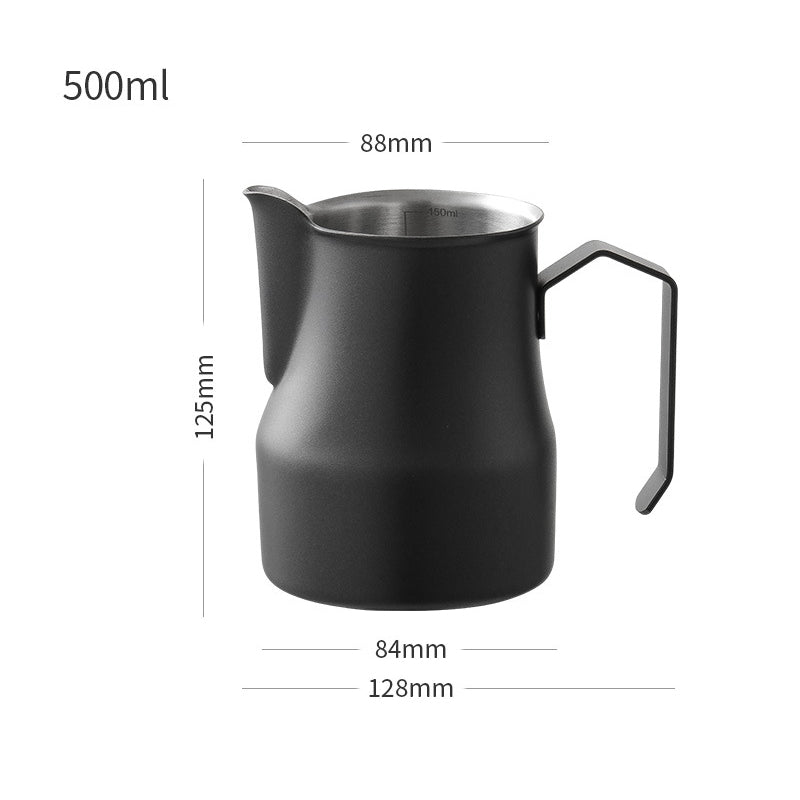 Double Scale Milk Frothing Pot Milking Jar Coffee Pulling Cup