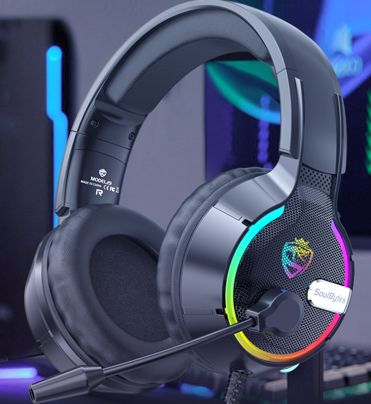 Am Kopf montiertes Gaming-Headset Soulbytes S19 kabelgebundenes RGB-Computer-Headset Anker-Gaming-Headset