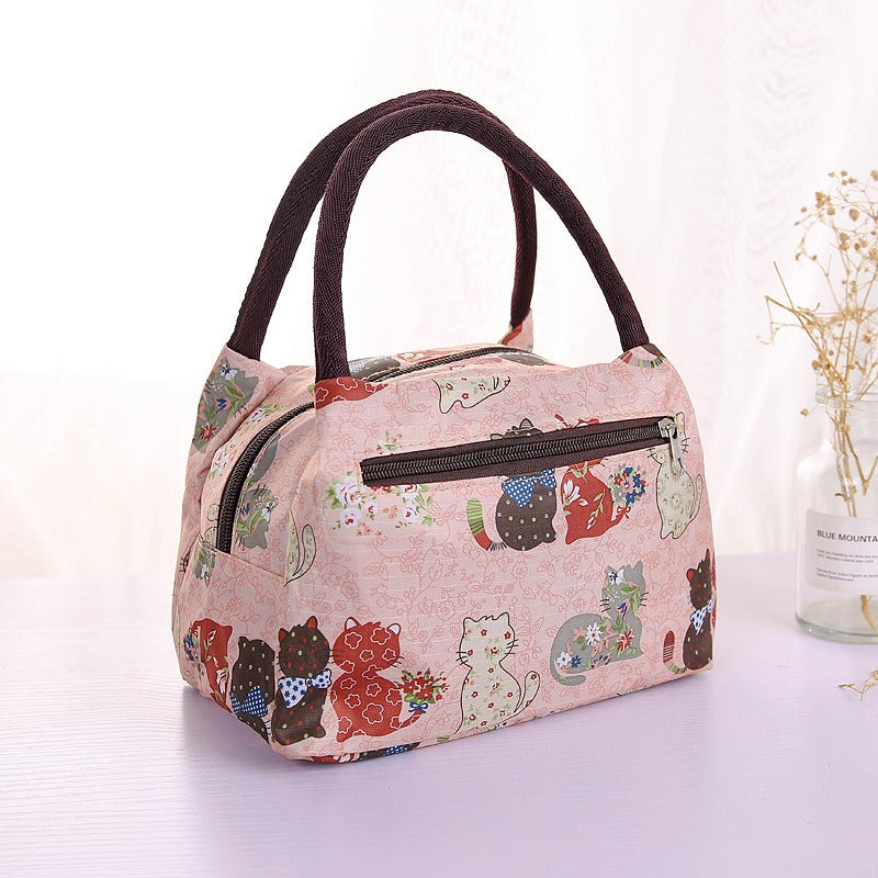 New Oxford Cloth Portable Bag Portable Folding Portable Lunch Box Bag Lunch Bag Thermal Insulation Bag Picnic Bag