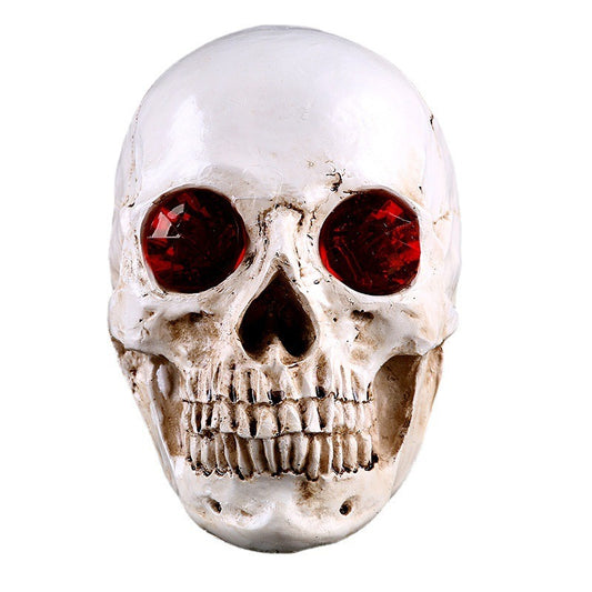 Skeleton red diamond resin ornament