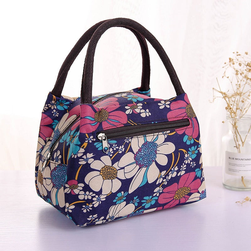 New Oxford Cloth Portable Bag Portable Folding Portable Lunch Box Bag Lunch Bag Thermal Insulation Bag Picnic Bag