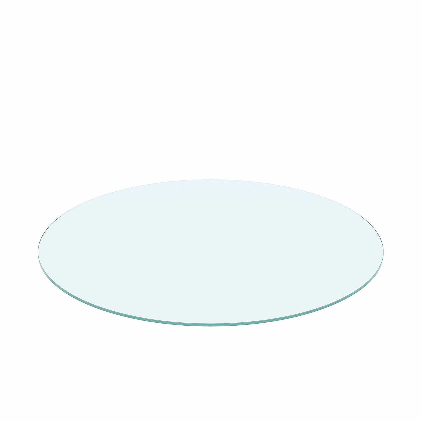 36" Inch Round Tempered Glass Table Top Clear Glass 1/4" Inch Thick Flat Polished Edge