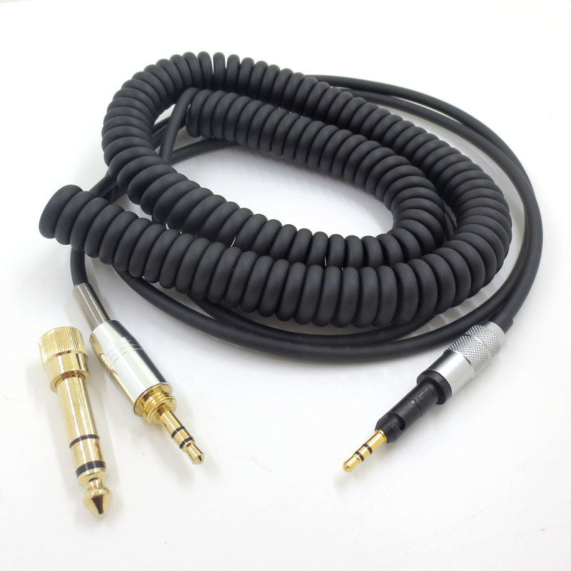 Suitable for Senhai HD6DJ HD8 HD7 HD598 head mounted headphone cable 6.35mm plug spring headphone cable