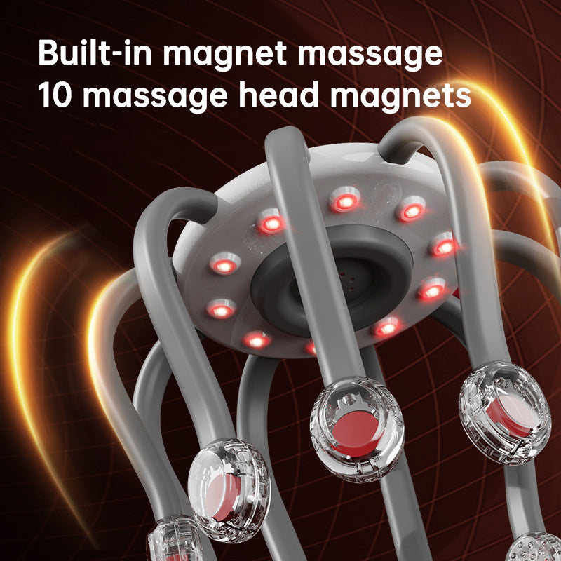 Head Massager Vibration Relaxation Sleep Scalp Stress Relax Electric Octopus Head Massager