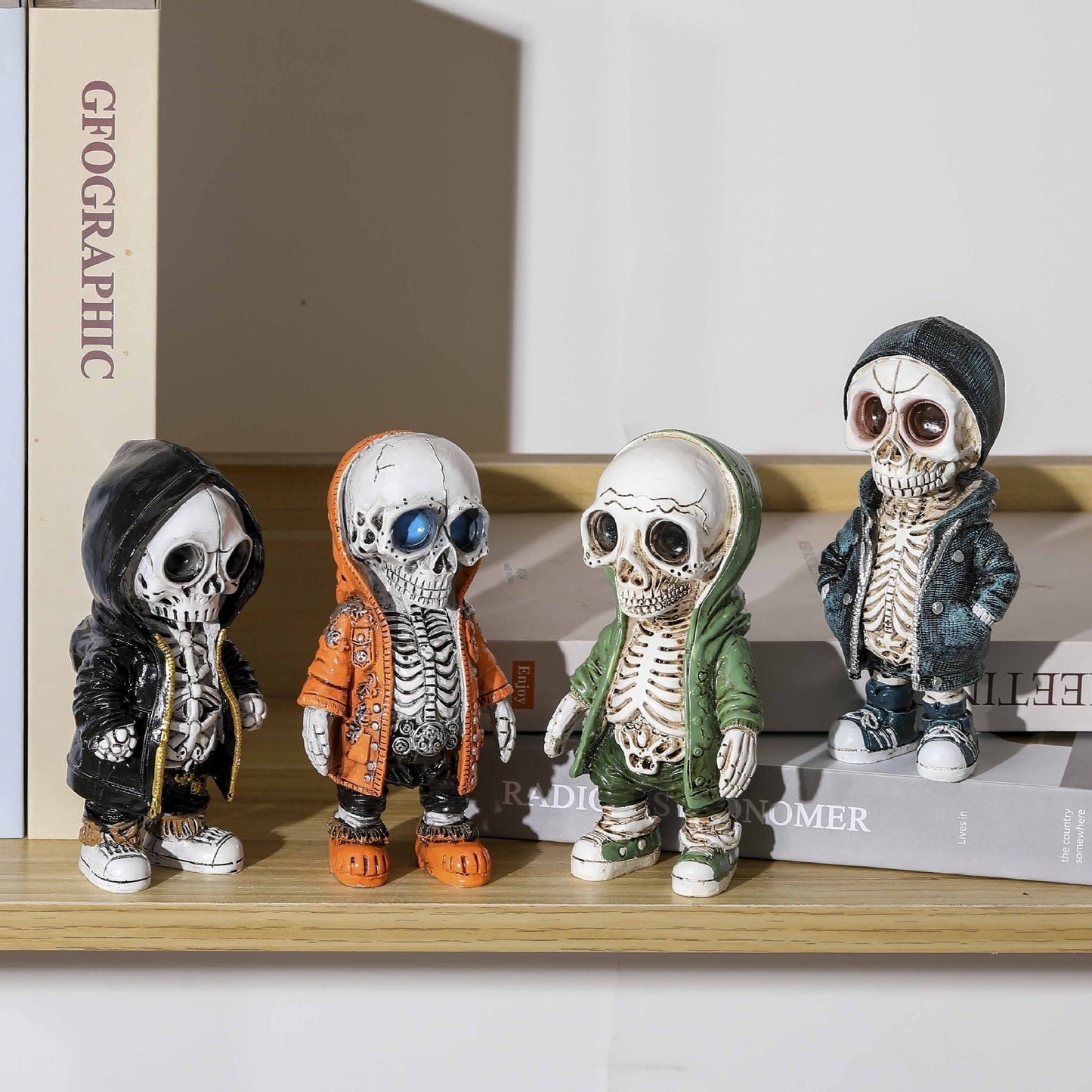 Halloween Decoration Skeleton Doll Resin Craft Decoration Home Bookshelf Art Creative Decoration