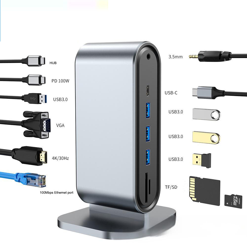 12 in one docking station Typec vertical multi interface suitable for Apple, Huawei, Mac docking stations - NOVADI