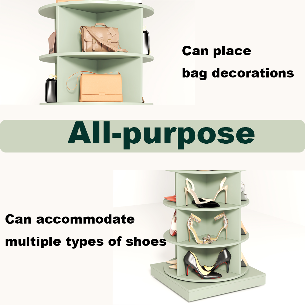 Green 360 Rotating shoe cabinet 6 layers