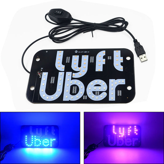 New UBER LYFT Indicator Light LED With Switch Cab Light Dome Light 5-6V Warning Light With USB - NOVADI