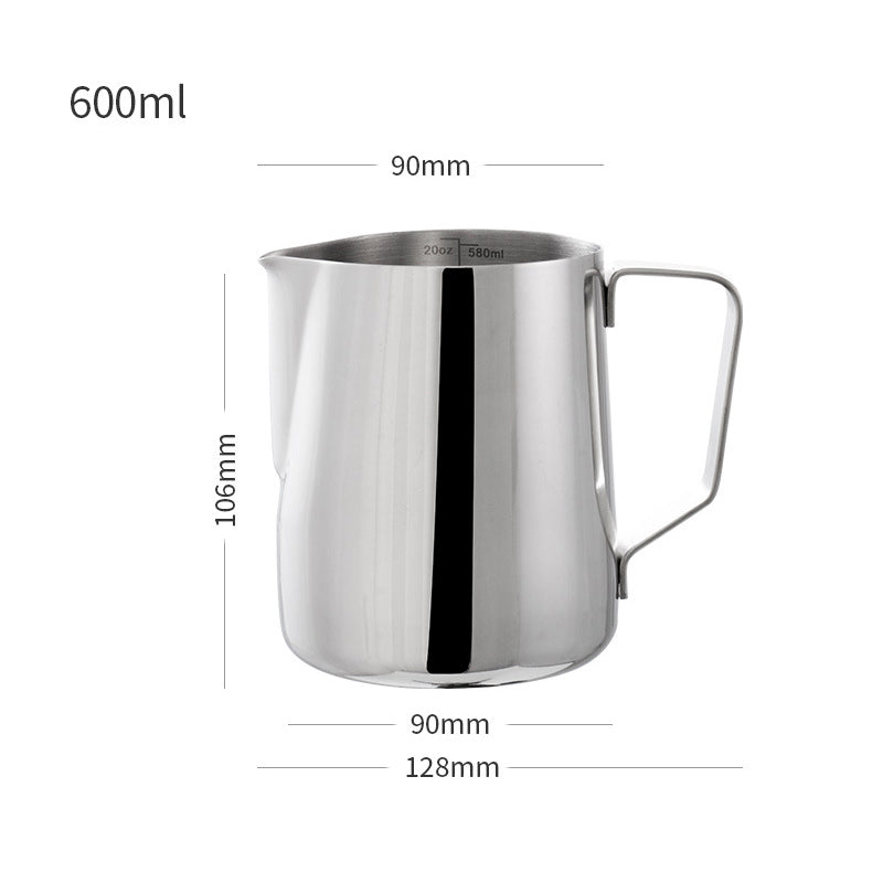 Double Scale Milk Frothing Pot Milking Jar Coffee Pulling Cup