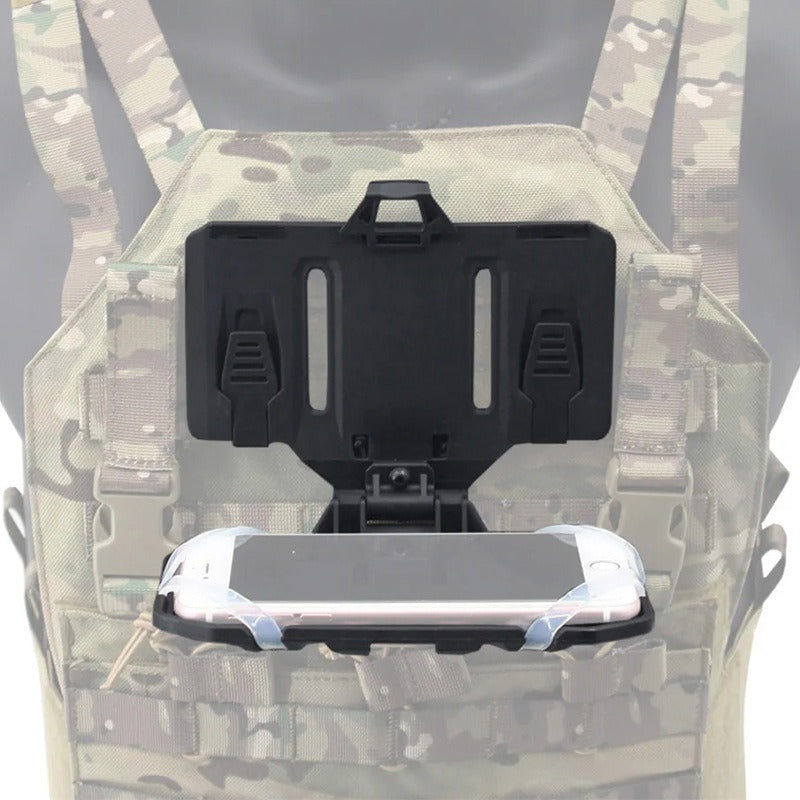 Folding navigation board MOLLE mount tactical vest mobile phone holder navigator chest mount universal