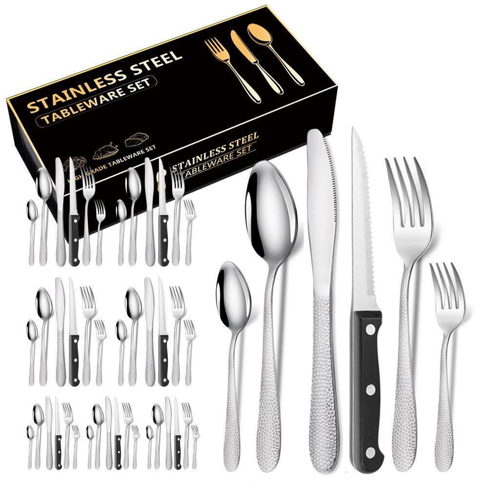 Creative Snakeskin Water Cube Stainless Steel Knife Fork And Spoon Cutlery Set Of 48 Sets Of Gifts In Colorful Boxes