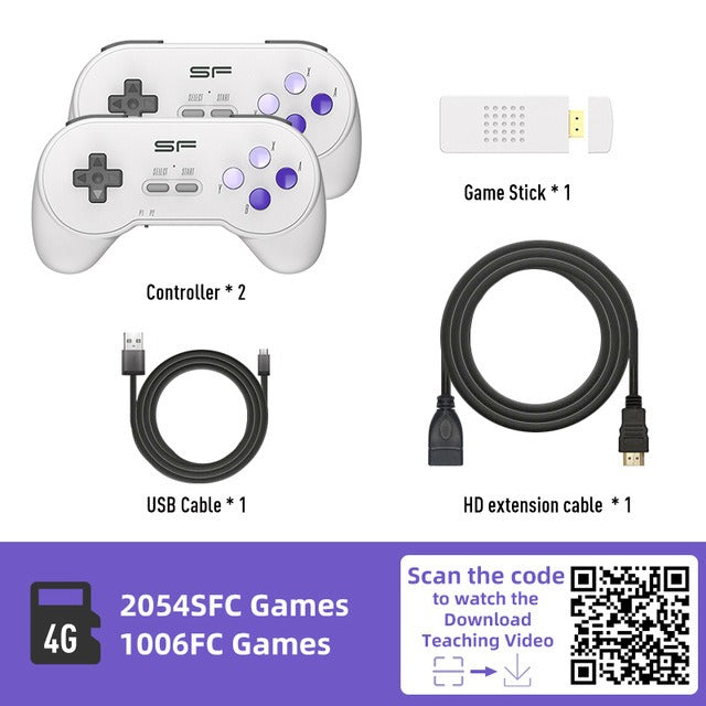 SFC Classic Retro Gaming Console Super SNES Wireless Doubles HD Gaming Console Y2 SF Mini Gaming Console - NOVADI