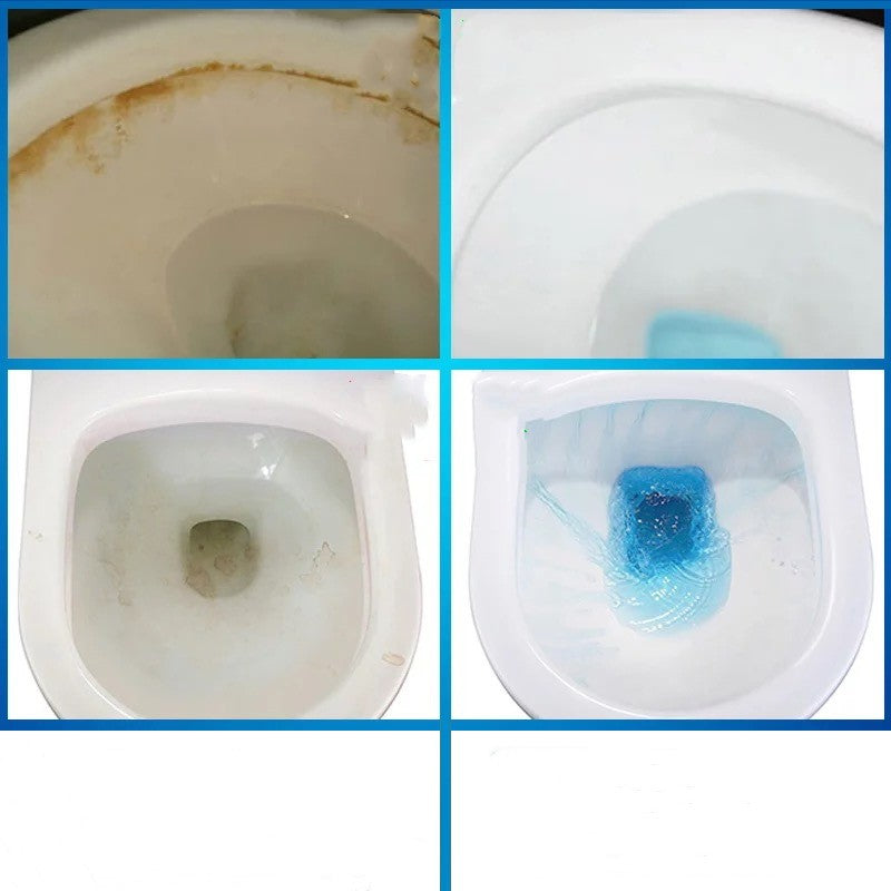 Toilet cleaner, toilet deodorizer, flushing cleaner, descaling cleaner, powerful yellow and dirt remover, blue bubble cleaner