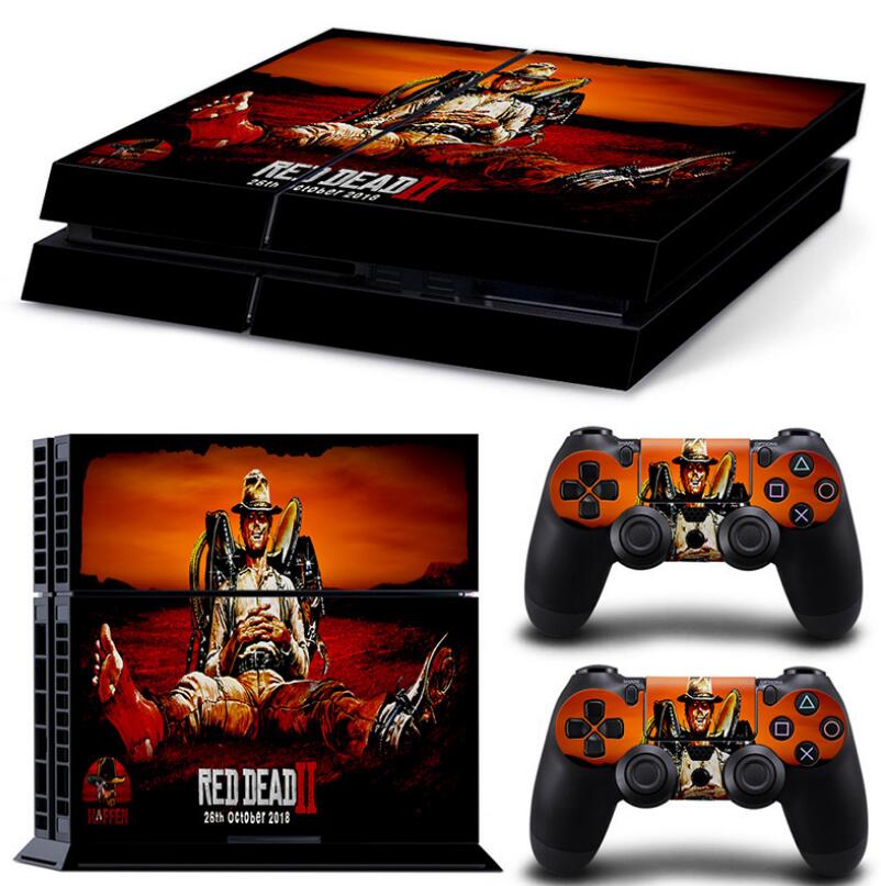 Red Dead: Redemption II PS4 Skin Console & Controller Decal Stickers for Sony PlayStation 4 Console and Two Controller - NOVADI