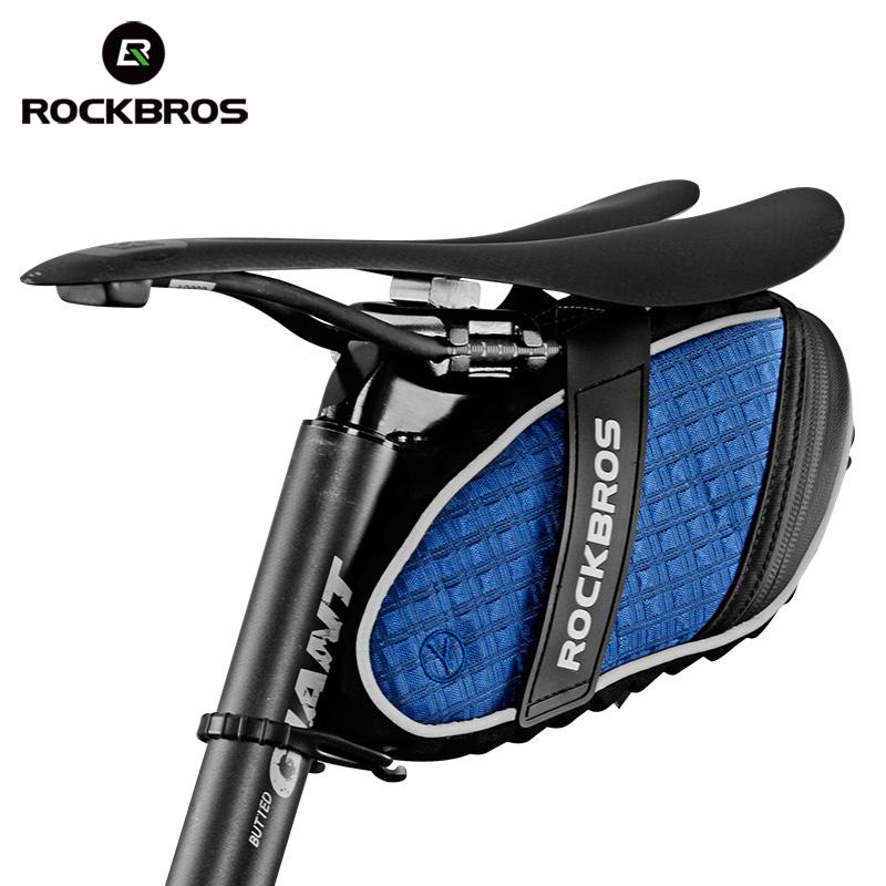 ROCKBROS Bicycle Bag 3D Shell Rainproof Saddle Reflective Bike  Shockproof Cycling Rear Seatpost  MTB Bike Accessories