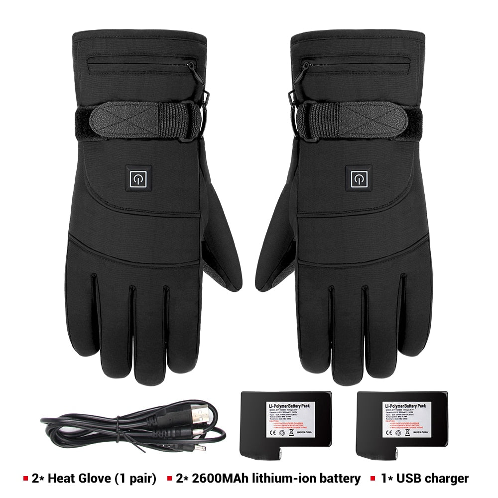 HEROBIKER Motorcycle Gloves Waterproof Heated Guantes Moto Touch Screen Battery Powered Motorbike Racing Riding Gloves Winter## - NOVADI