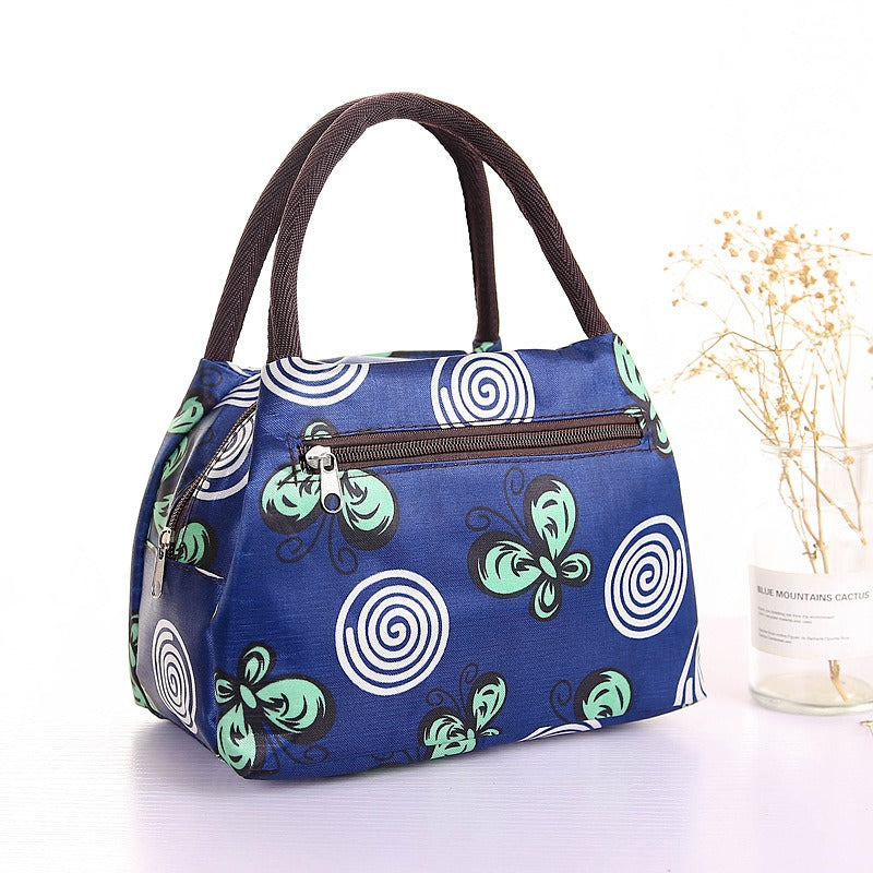 New Oxford Cloth Portable Bag Portable Folding Portable Lunch Box Bag Lunch Bag Thermal Insulation Bag Picnic Bag