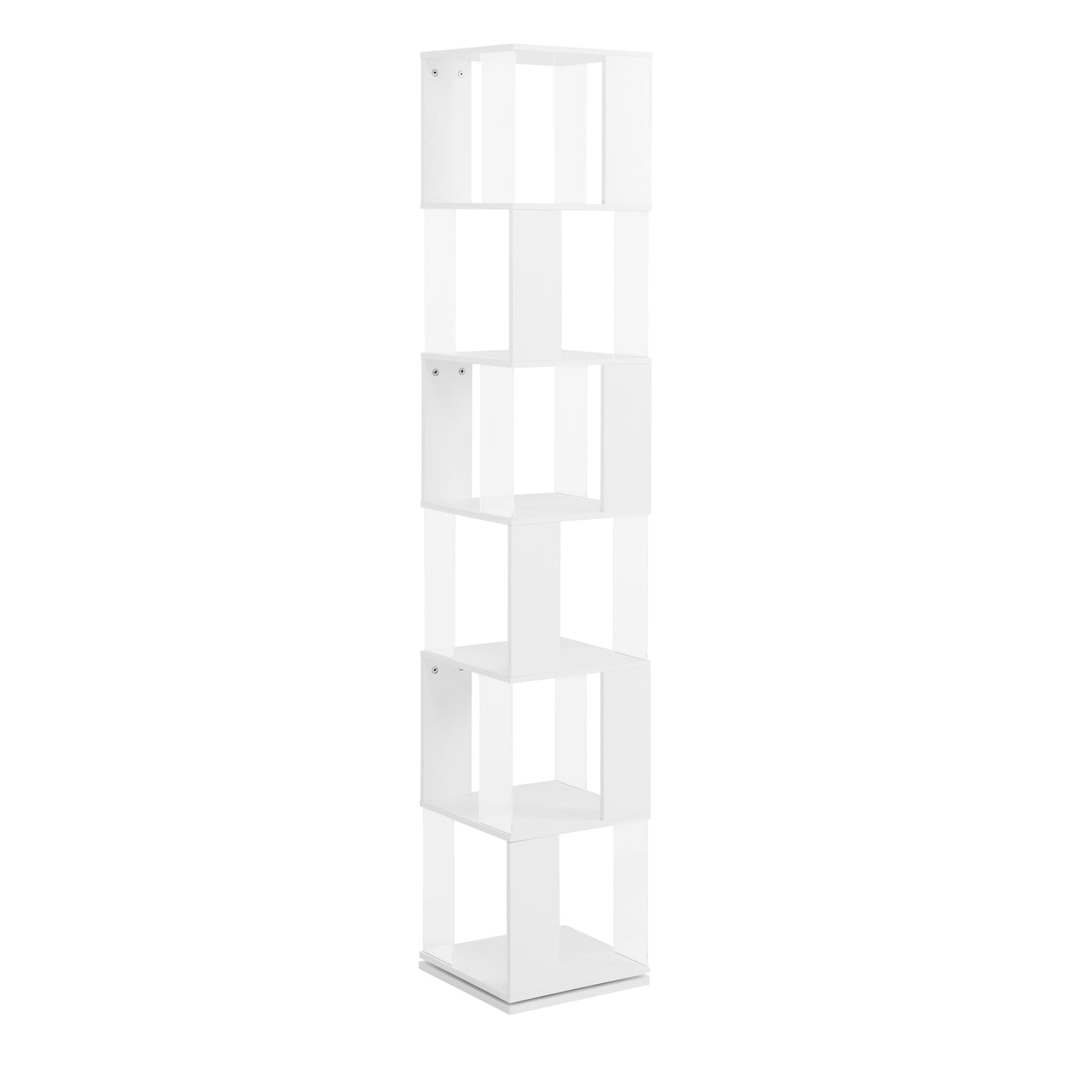 6-layer rotating acrylic board simple bookshelf, multi-functional creative bookshelf for students in the living room