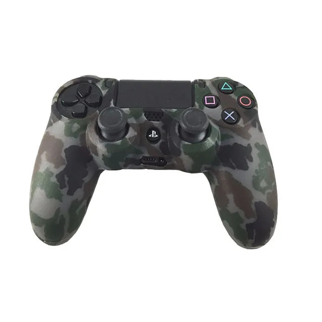 PS4 Accessories Silicone Gel Guards sleeve Skin Grips Cover Case Caps For Playstation 4 PS4 Pro Slim Durable Camouflage Camo - NOVADI