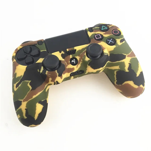 PS4 Accessories Silicone Gel Guards sleeve Skin Grips Cover Case Caps For Playstation 4 PS4 Pro Slim Durable Camouflage Camo - NOVADI