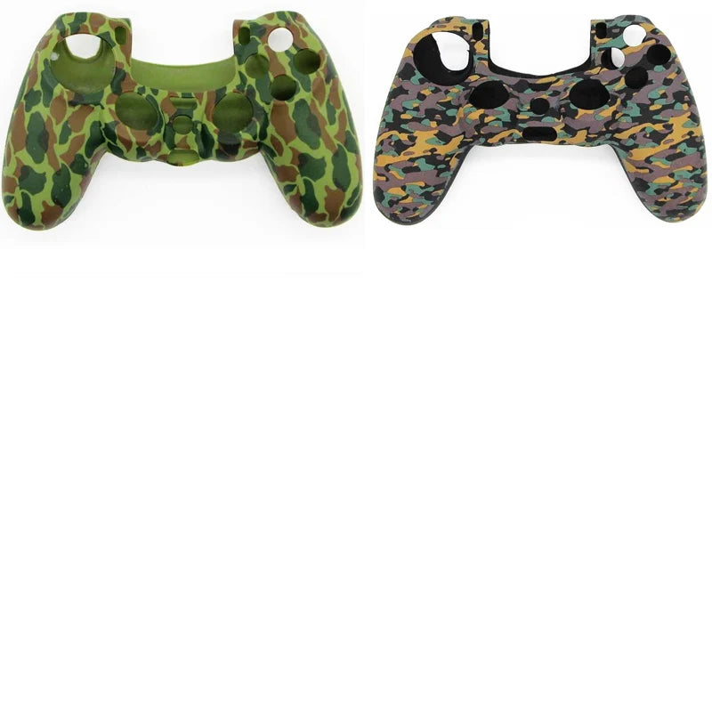 PS4 Accessories Silicone Gel Guards sleeve Skin Grips Cover Case Caps For Playstation 4 PS4 Pro Slim Durable Camouflage Camo - NOVADI