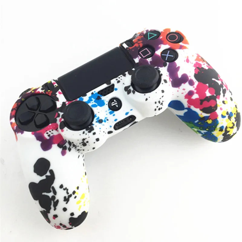 PS4 Accessories Silicone Gel Guards sleeve Skin Grips Cover Case Caps For Playstation 4 PS4 Pro Slim Durable Camouflage Camo - NOVADI